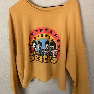 Vintage Beatles cropped lightweight sweatshirt